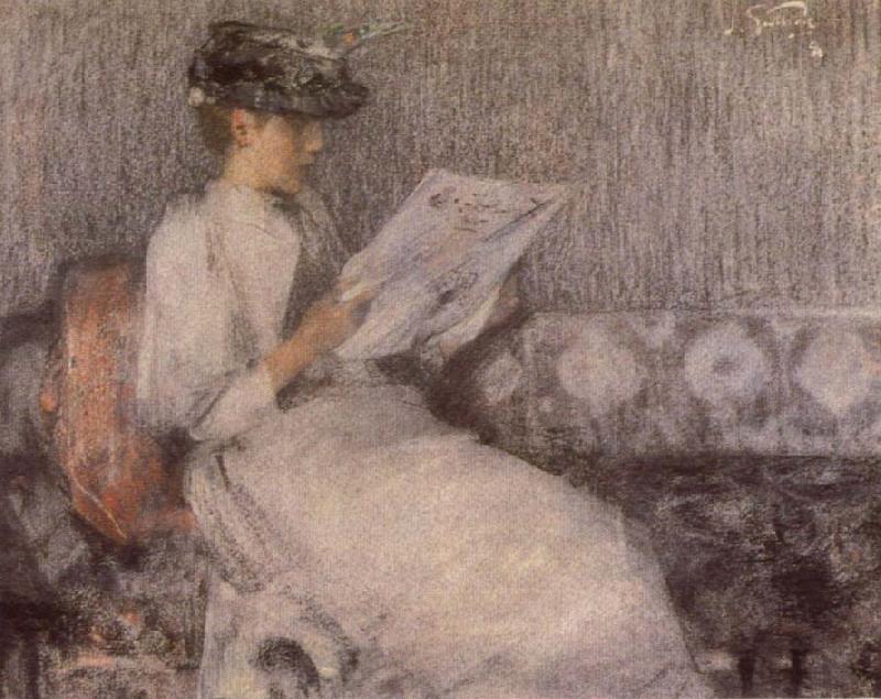 James Guthrie The Morning paper China oil painting art